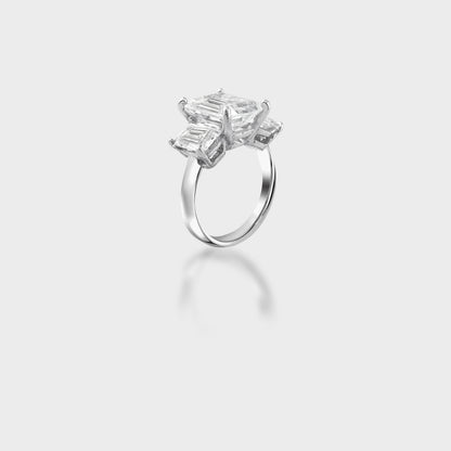 3d View of Moissanite ring