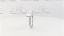 Load image into Gallery viewer, Dale Moissanite Princess Cut Diamond  Solitaire Ring video