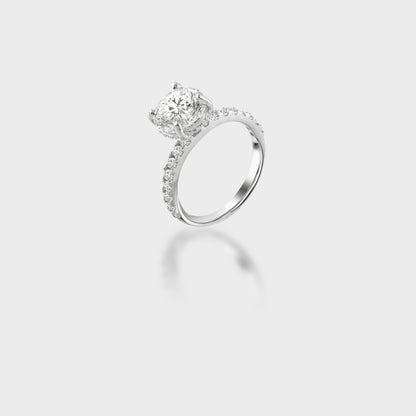 Gaelin Diamond Silver Ring for Women