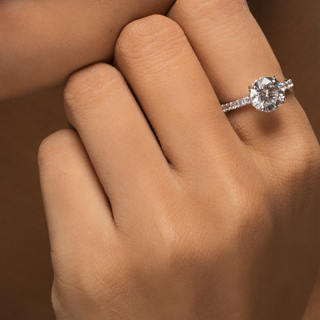 Zevar amaze Silver ring for her - hand model