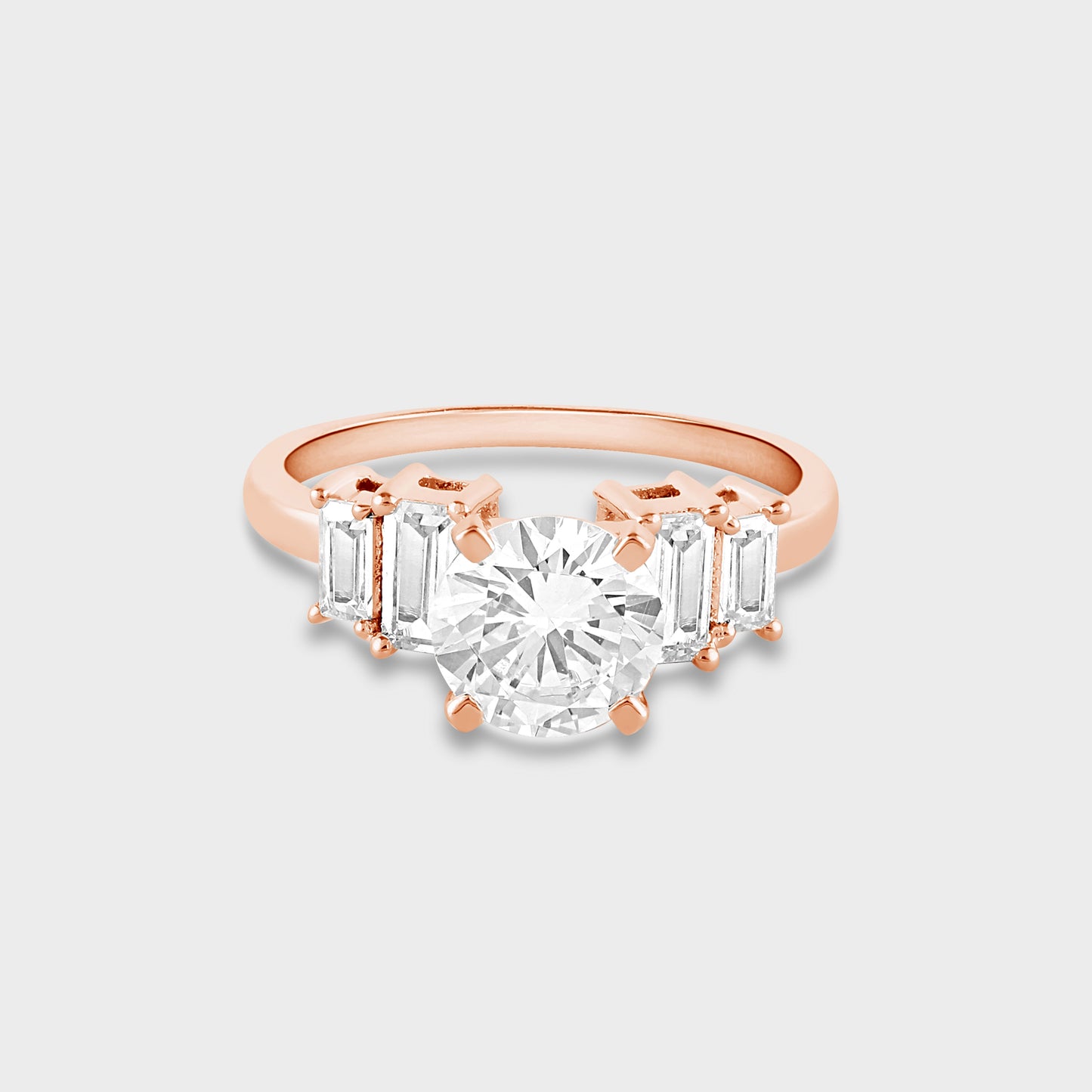 diamond  rose gold ring