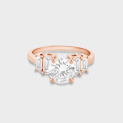 diamond  rose gold ring