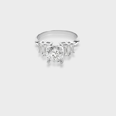 Brisa Diamond Silver Ring for Her