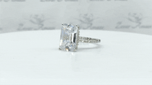 Load image into Gallery viewer, Silver Solitaire Diamond Ring Video