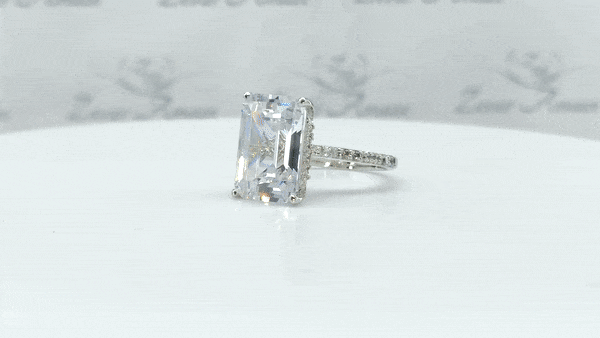 Moissanite Classic Silver CZ Solitaire Ring