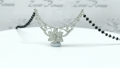Silver Lily mangalsutra