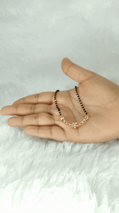 Rose Gold Floral Mangalsutra