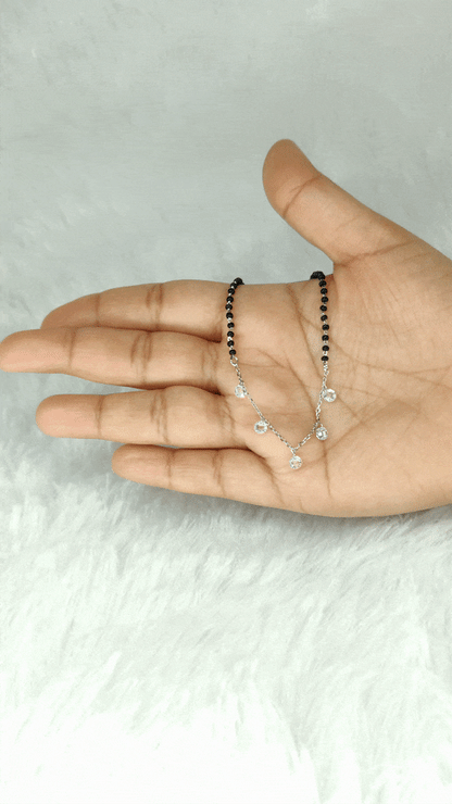 Silver star mangalsutra