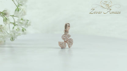 Rose Gold Dainty Trio Pendant