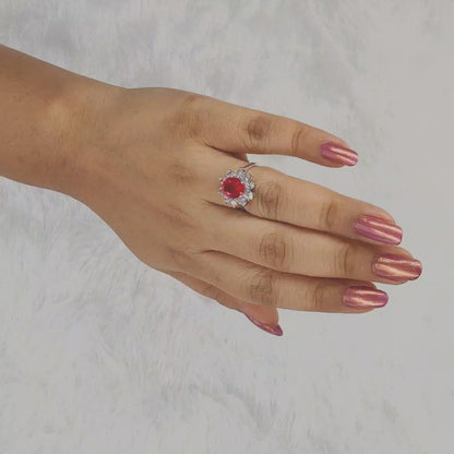 Red Ruby Solitiare Diamond Video- Zevar Amaze