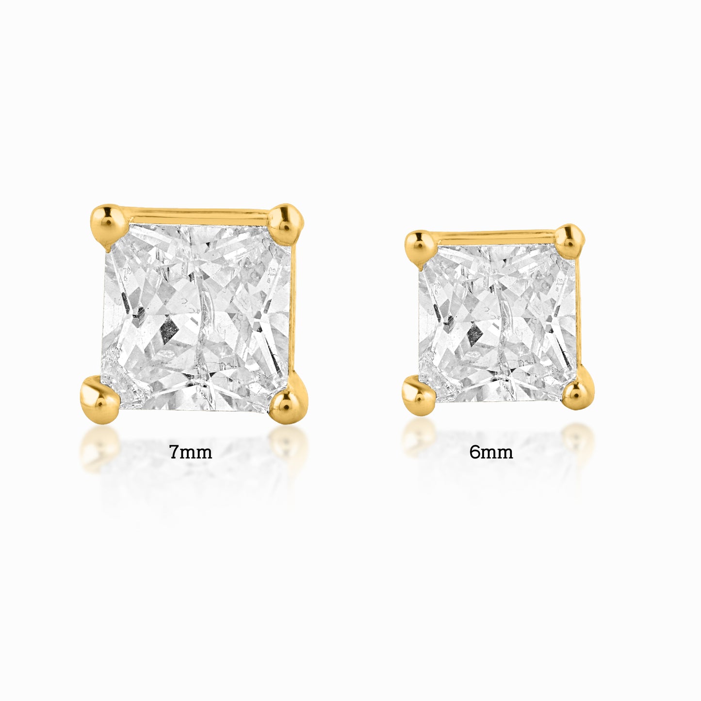 yellow vairant for solitaire stud in different size