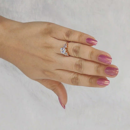 Brisa Diamond Silver Ring for Her