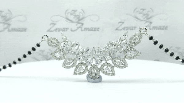 Silver Floral Mangalsutra