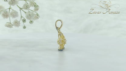 Gold Petal Floral Pendant