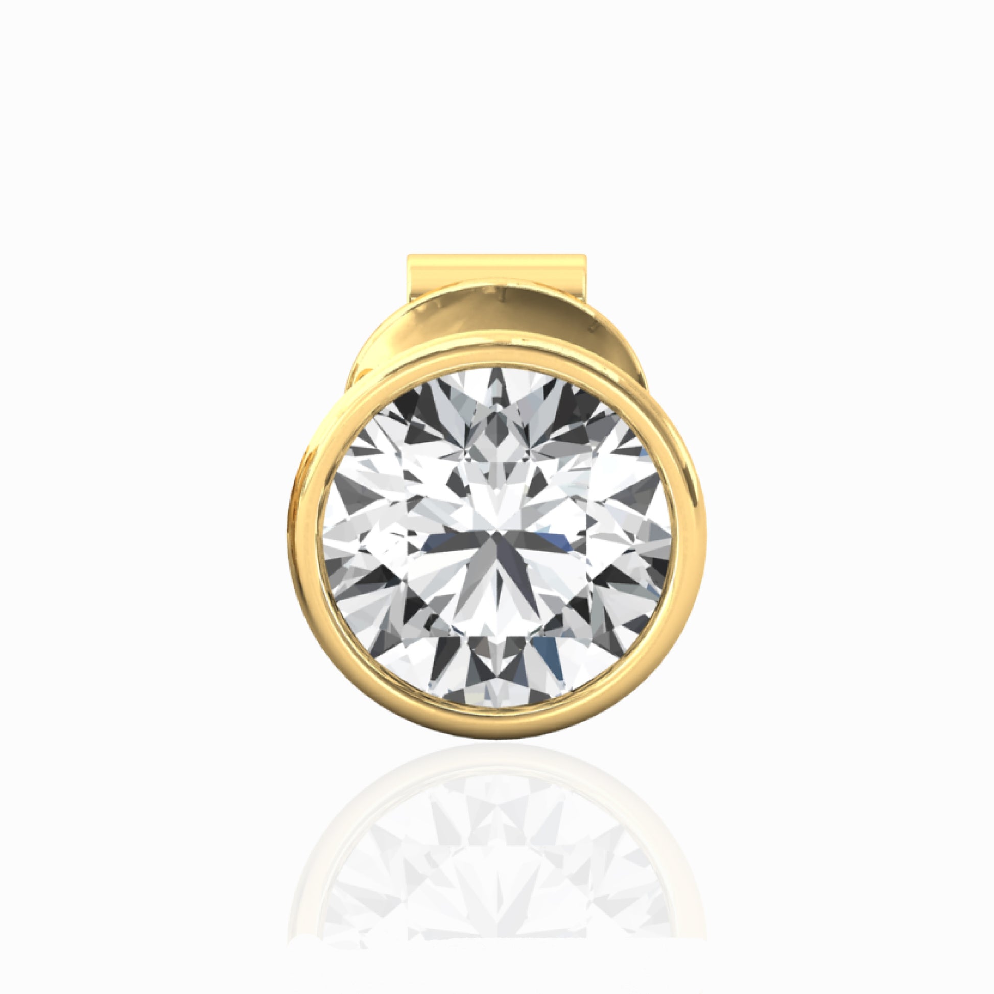 solitaire men stud - yellow vairant