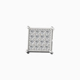 16 Square Diamond Silver Stud for Men (1 PC ONLY)