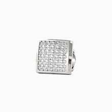 Load image into Gallery viewer, 36 square diamond Silver Stud for Men - white