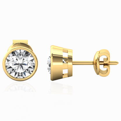 yellow vairant bezel stud