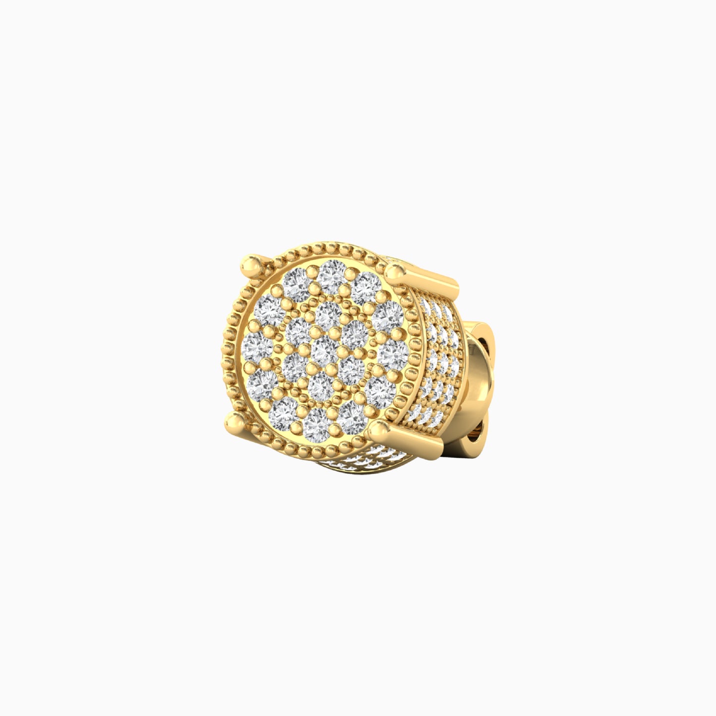 Vintage Silver Studs for Men - yelow variant